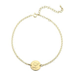 Engraved Initial Anklet