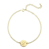 Engraved Initial Anklet