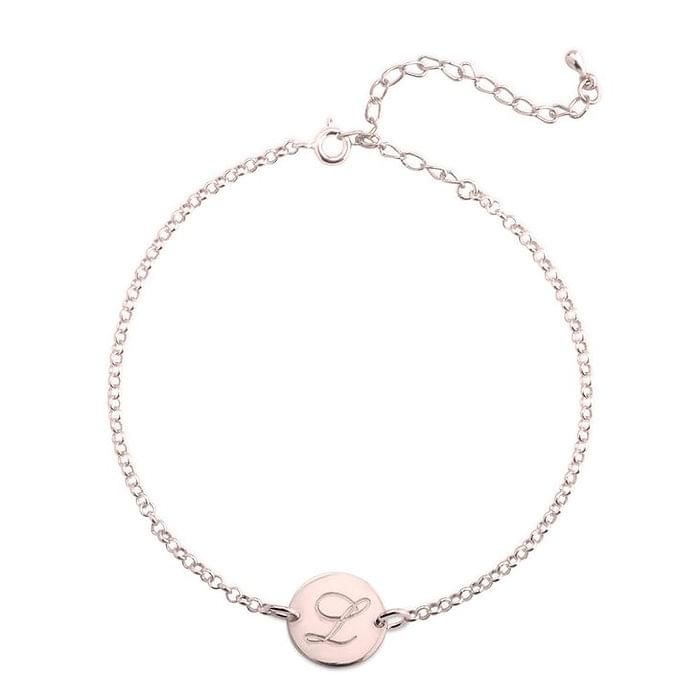 Engraved Initial Anklet