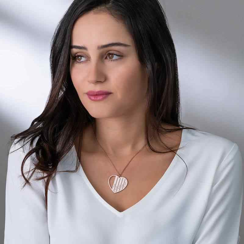 Heart Necklace Upto 4 Names & Diamonds