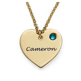 Gold Personalized Heart Pendant 