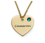 Gold Personalized Heart Pendant 
