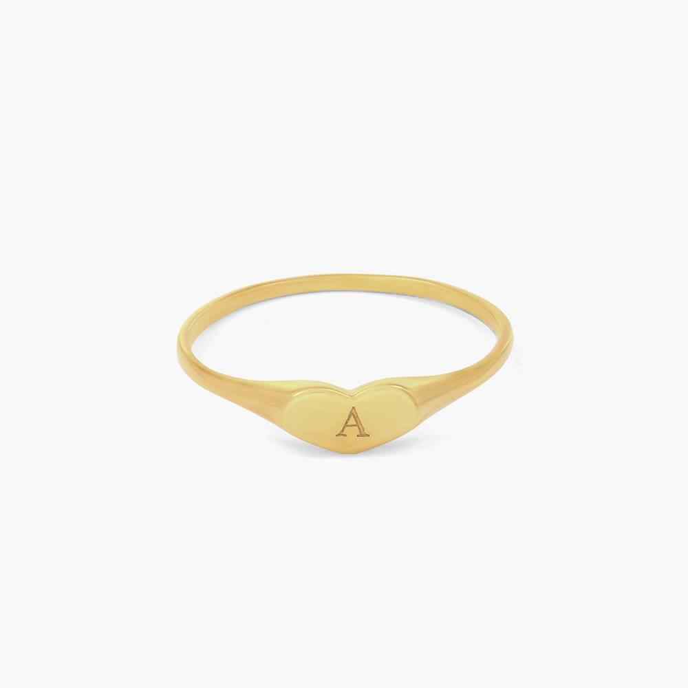 Engraved Heart Signet Ring.