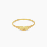 Engraved Heart Signet Ring.