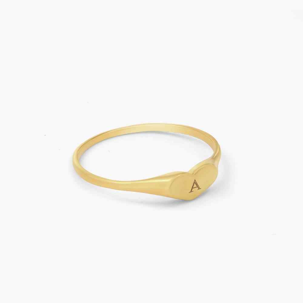 Engraved Heart Signet Ring.