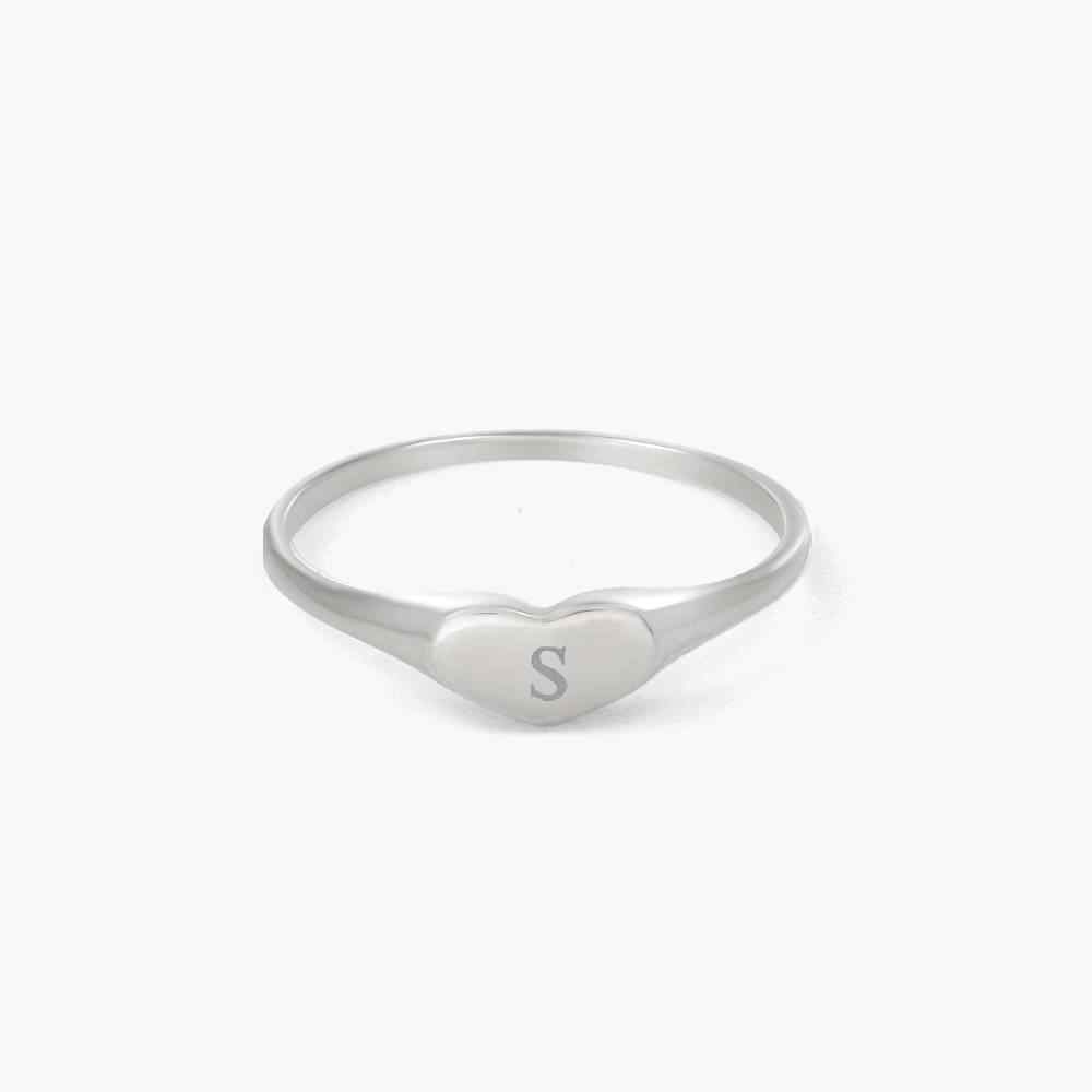 Engraved Heart Signet Ring.
