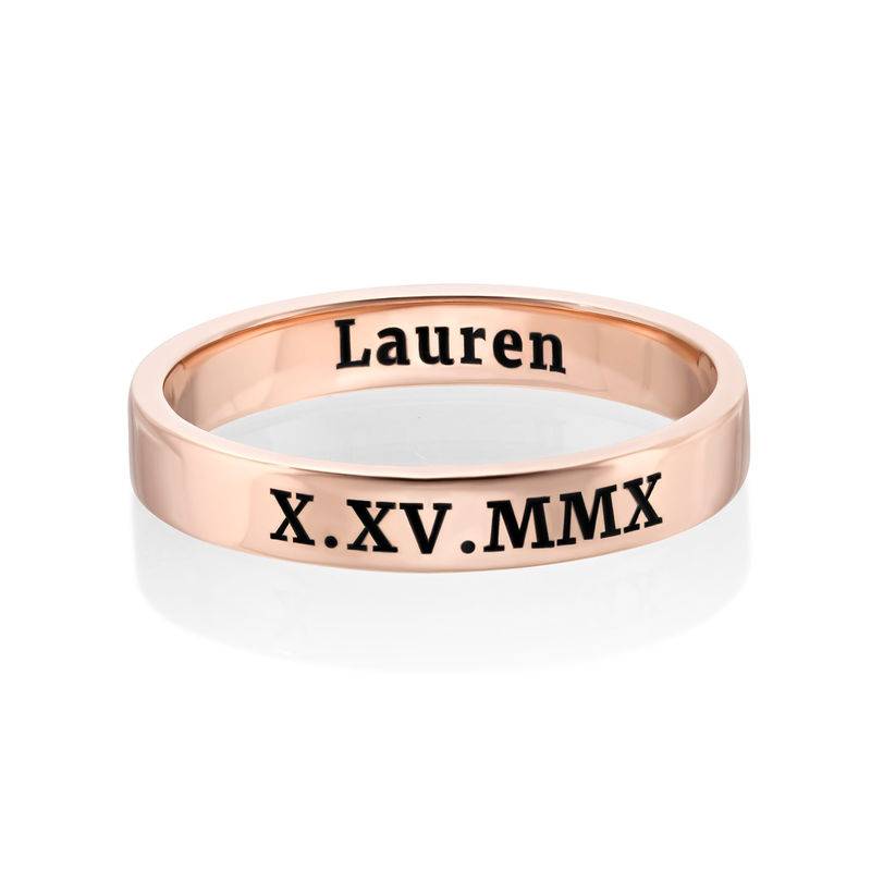 Engraved Thin Band Ring