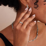 Engraved Thin Band Ring With Birthstone