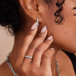 Engraved Thin Band Ring With Birthstone