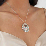 Family Tree Necklace With Birthstones and Names.