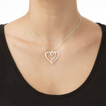 Personalized 2 heart necklace