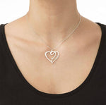 Personalized 2 heart necklace