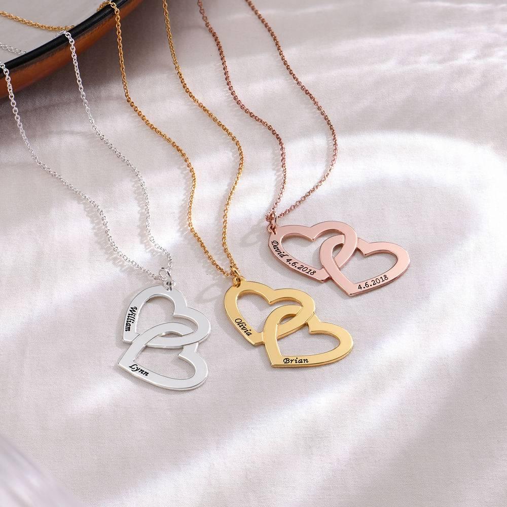 Engraved Heart in Heart Necklace