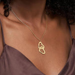 Engraved Heart in Heart Necklace