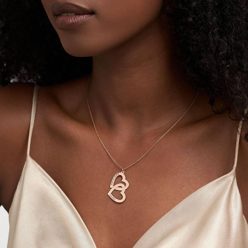 Engraved Heart in Heart Necklace