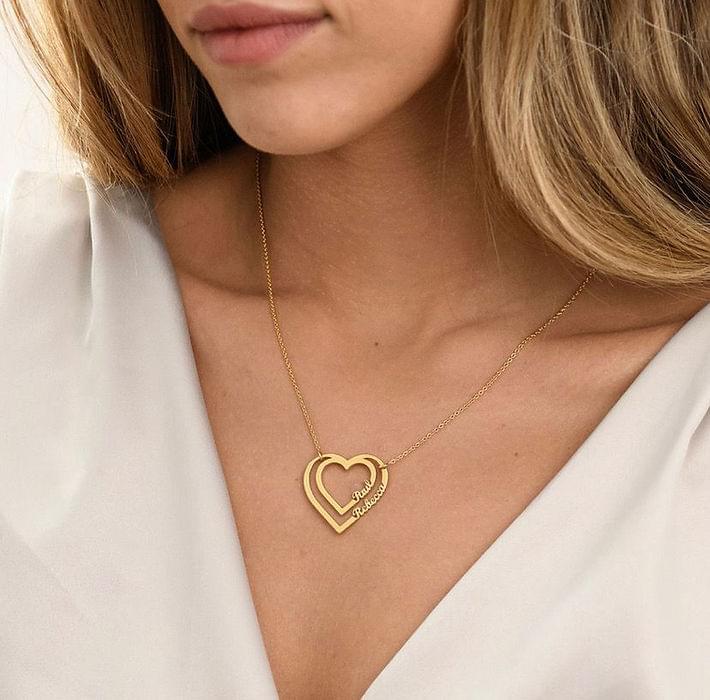 Heart Necklace with Two Names