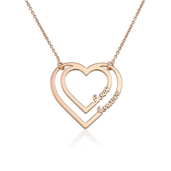 Heart Necklace with Two Names