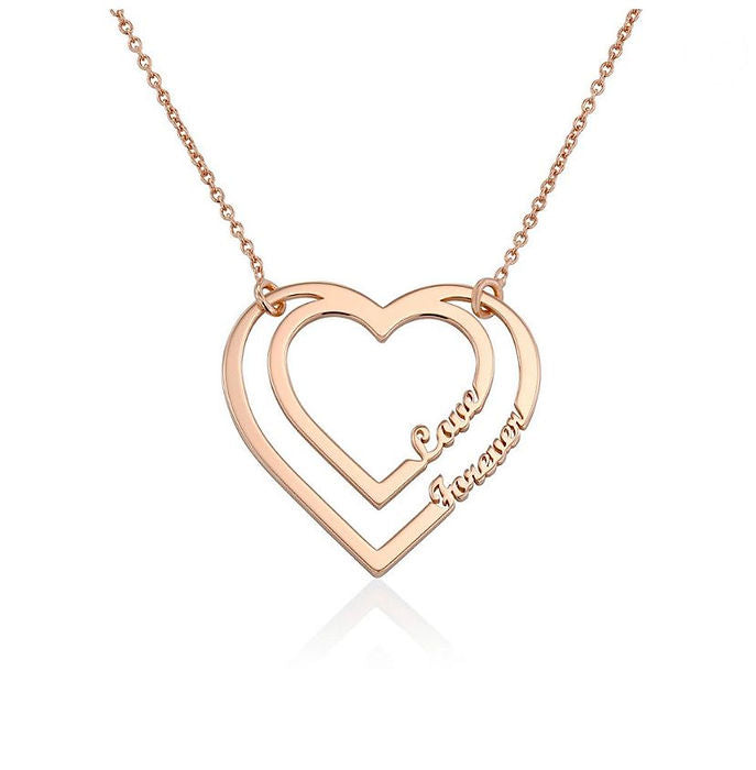 Heart Necklace with Two Names