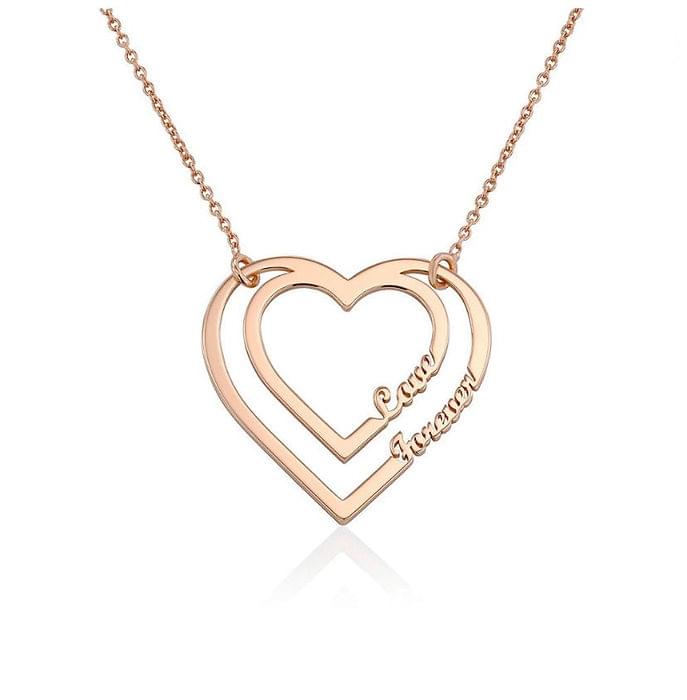 Heart Necklace with Two Names