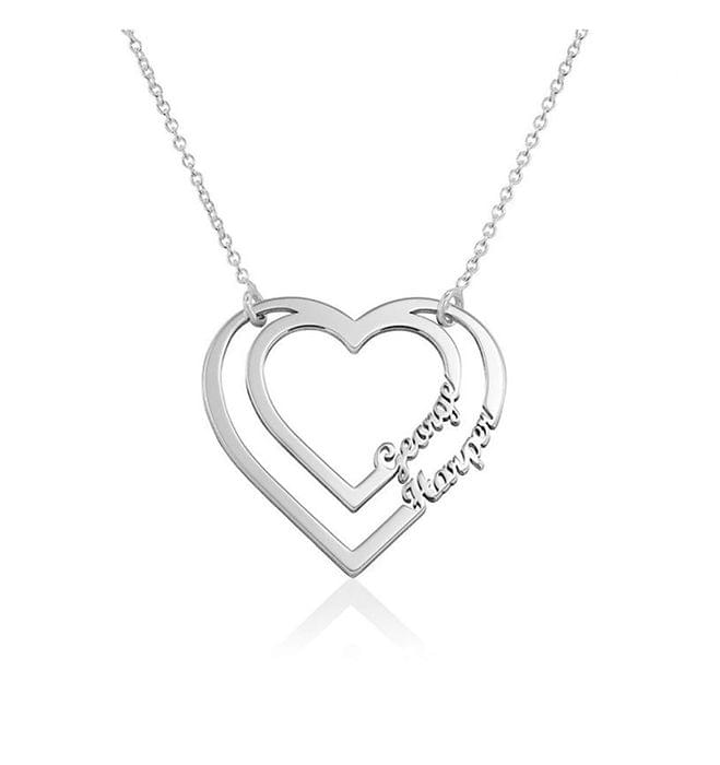 Heart Necklace with Two Names