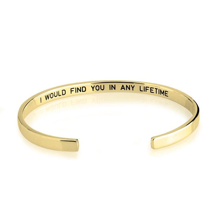 Hidden message cuff bracelet