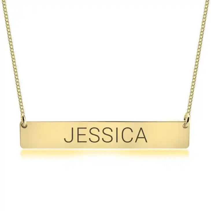 bar pendant engraved name