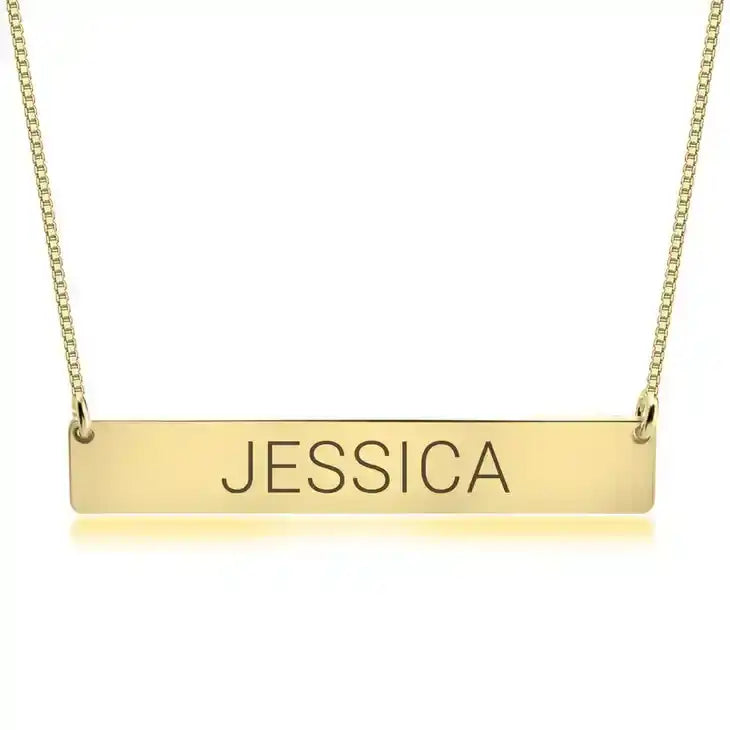 bar pendant engraved name