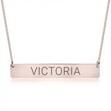 Horizontal Bar name Necklace
 
