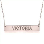 Horizontal Bar name Necklace
 