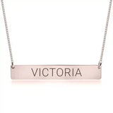 Horizontal Bar name Necklace
 