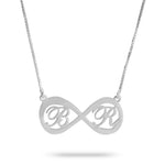Infinity Necklace with Two Letters
