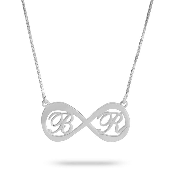 Infinity Necklace with Two Letters