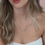 Custom infinity necklace with heart