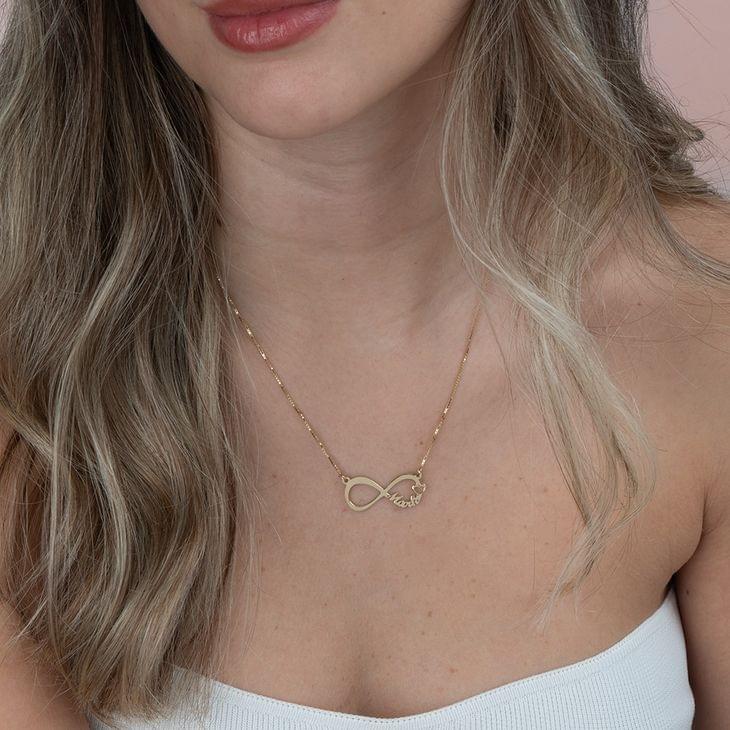 Custom infinity necklace with heart