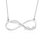 Infinity Feather Name Necklace.