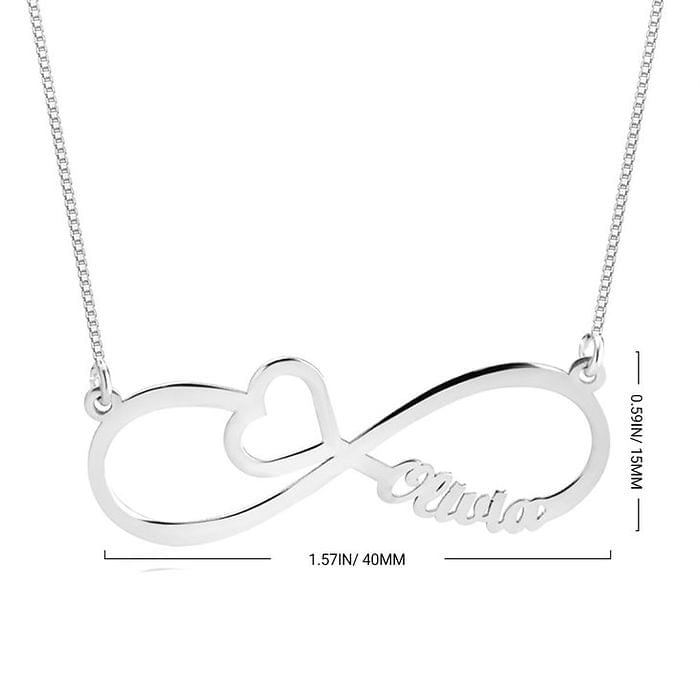 Infinity Heart Name Necklace.