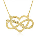 Infinity Heart two Name Necklace