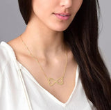 2 name infinity heart necklace