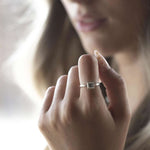 Initial Square Stackable Ring