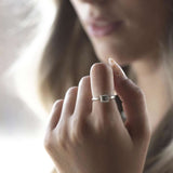 Initial Square Stackable Ring