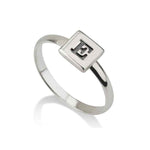 Initial Square Stackable Ring