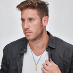 Personalized 3D Bar Name Necklace for Men