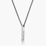 Personalized 3D Bar Name Necklace for Men