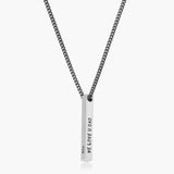 Personalized 3D Bar Name Necklace for Men
