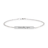 Personalized handwriting bar bracelet
