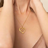 Heart Necklace with Birthstones