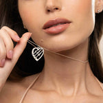 Heart Necklace with Birthstones
