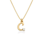 Personalized Initial Necklace With Diamond