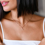 Personalized Initial Necklace With Diamond