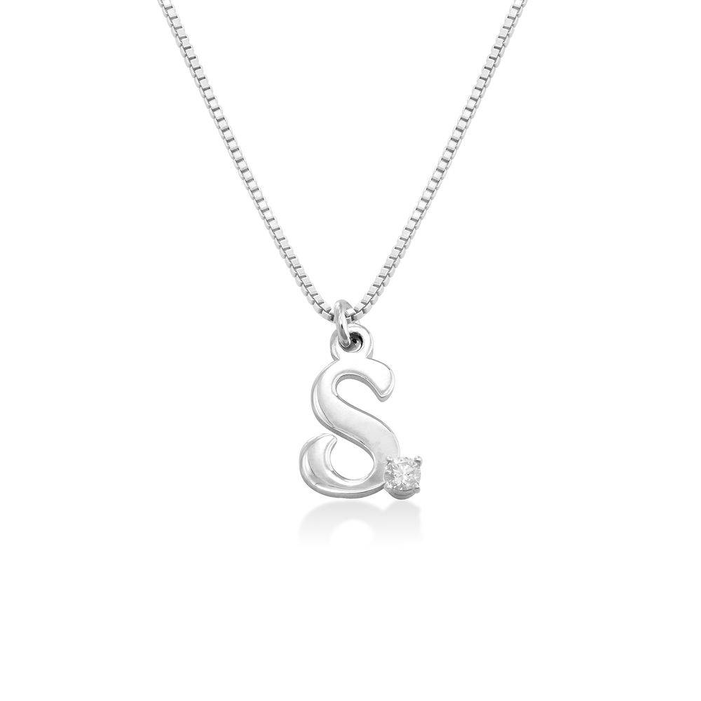 Personalized Initial Necklace With Diamond